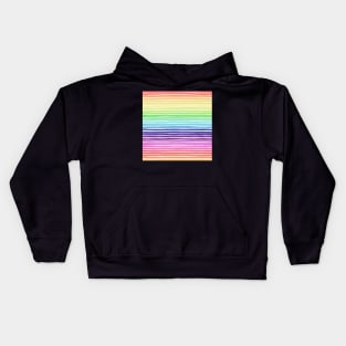 Watercolor Rainbow Stripes 2 Kids Hoodie